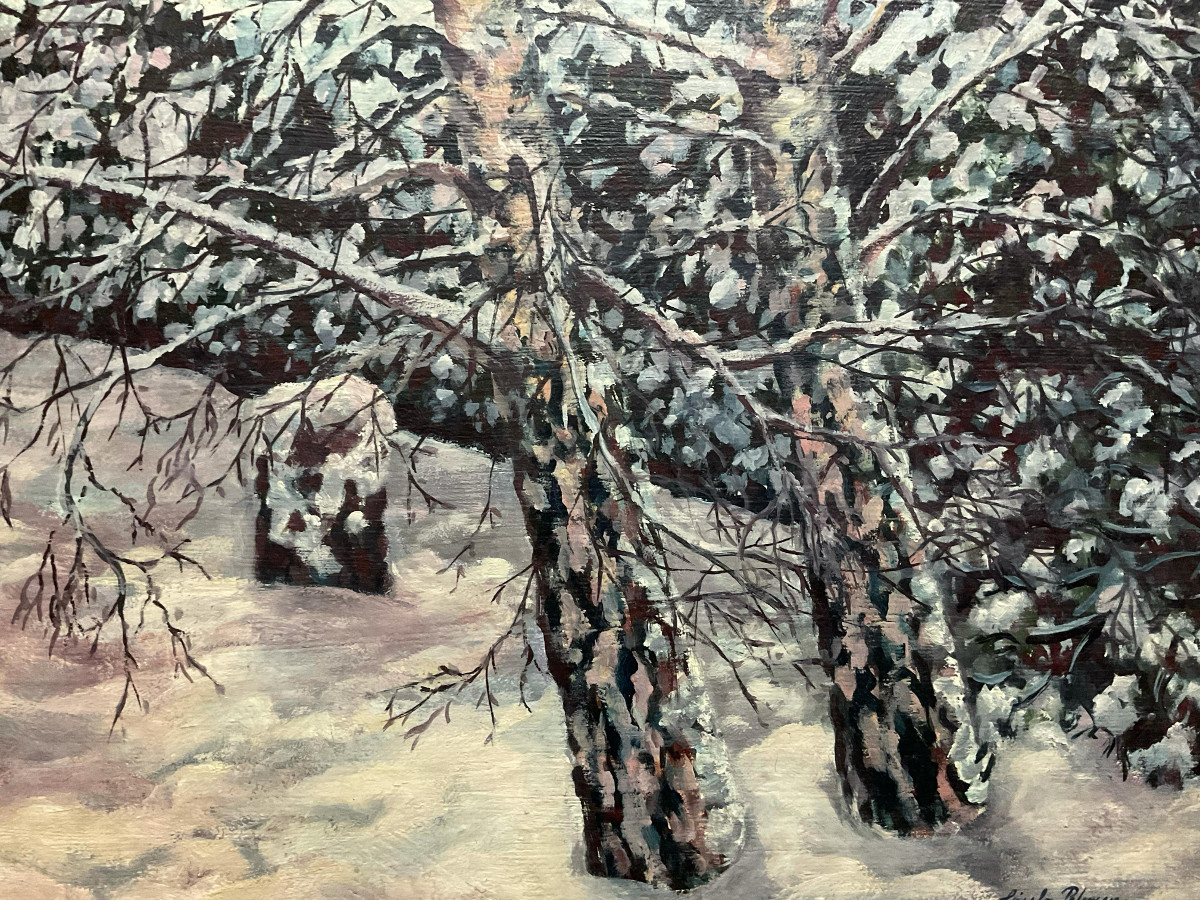 Winter mit Birken 1985, Ausschnitt