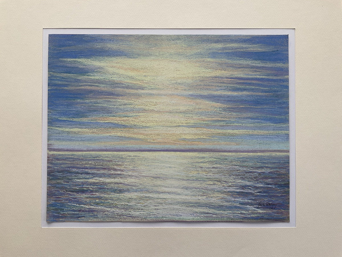 Am Meer,freie Komposition, Pastell, 30 cm x 40 cm
