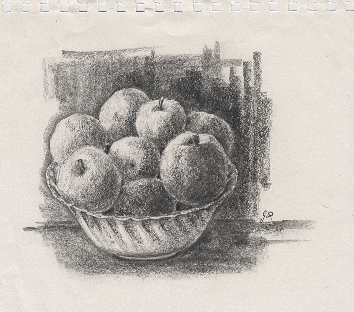 Porzellanschale mit Äpfeln