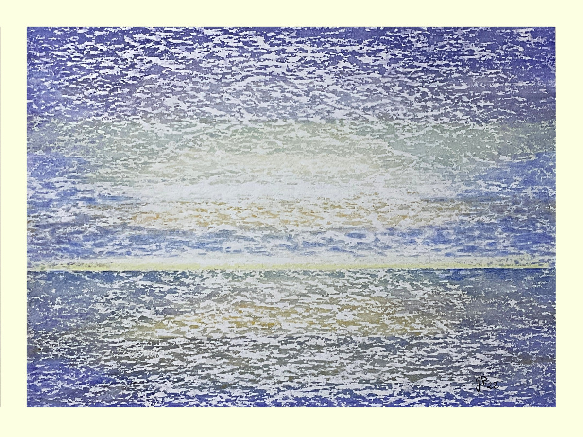 Horizonte 16,Aquarell/Wachs, 24 cm x 32 cm